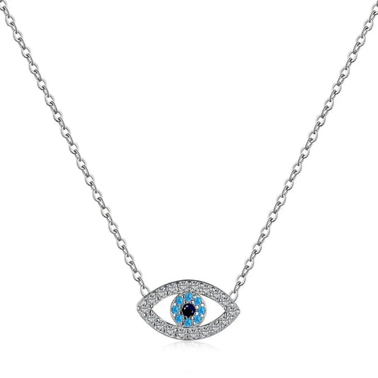 Hamsa Blue Evil Eye Necklace