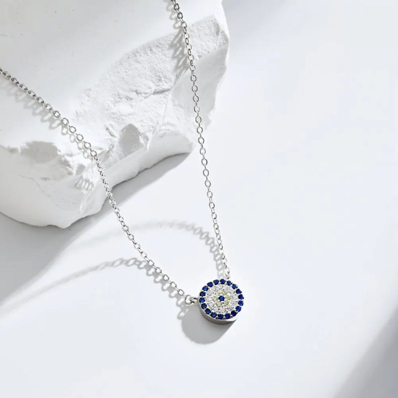 Dainty Gold Evil Eye Charm Necklace

