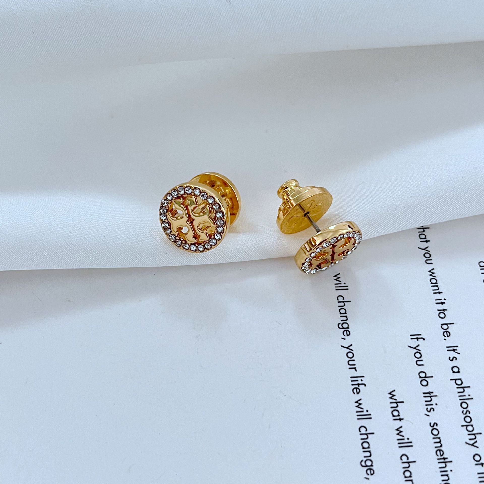 Vintage-Inspired Miller Pave Stud Earrings