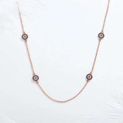 Layered Look Gold Evil Eye Necklace

