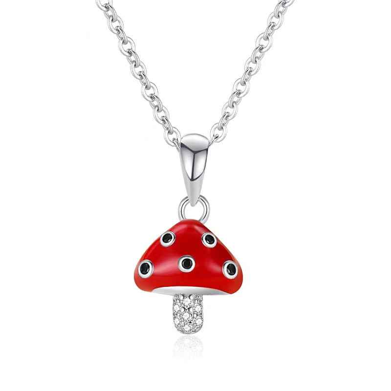 diamond mushroom necklace