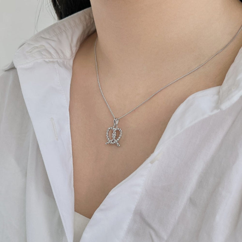 Textured Gold Heart Pendant

