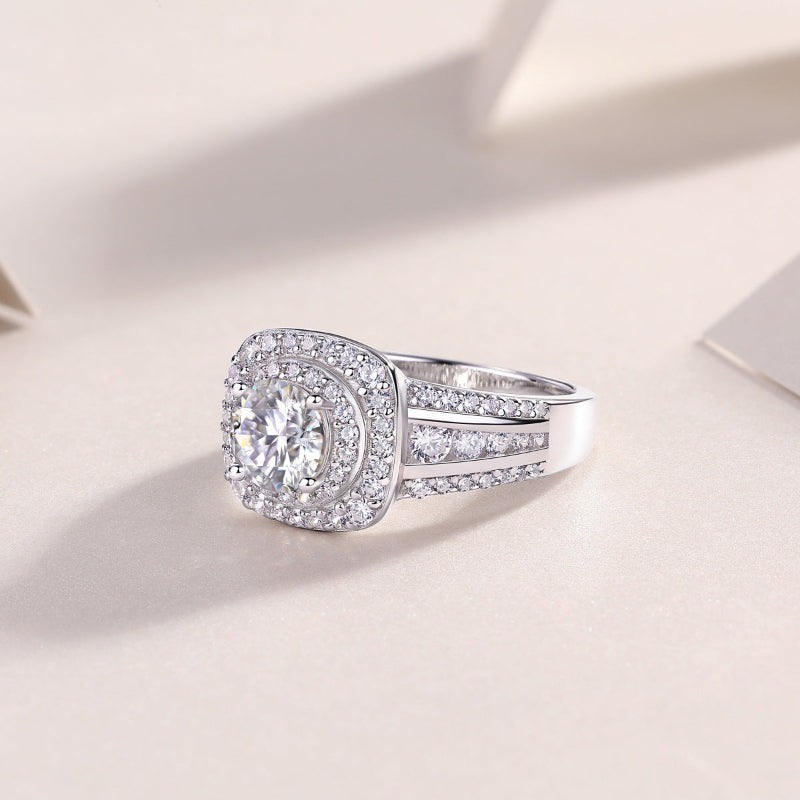 Art Deco Inspired Moissanite Ring

