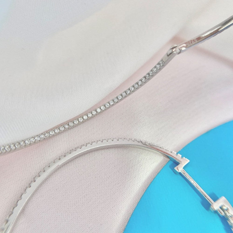 Evening Wear Diamond Hoops


