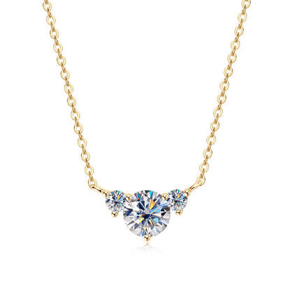 Dainty Moissanite Trio Necklace

