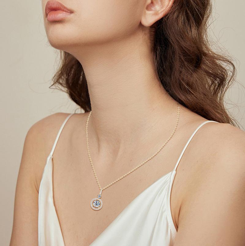 Timeless Gold-Plated Sterling Silver Moissanite Necklace

