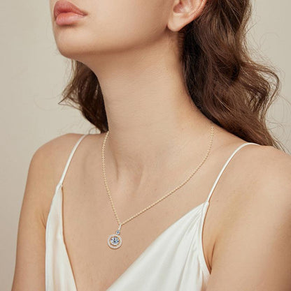 Timeless Gold-Plated Sterling Silver Moissanite Necklace

