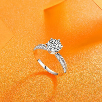 Timeless Solitaire Pave Wedding Ring

