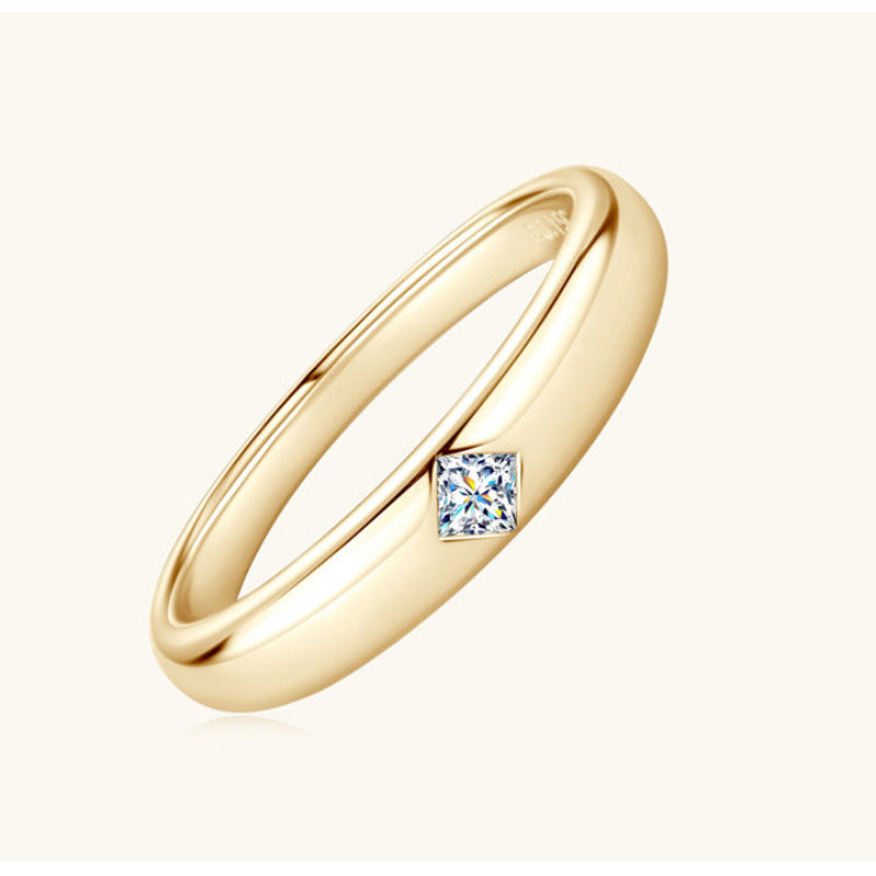 Delicate Minimalist Princess Stone Ring

