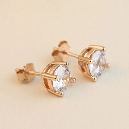 Cubic Zirconia CZ Stud Earrings for Women, Multicolor Birthstone Stud Earrings Set