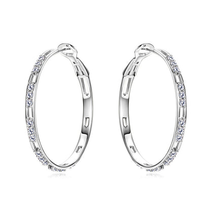Everyday Moissanite Gold Circle Drop Earrings

