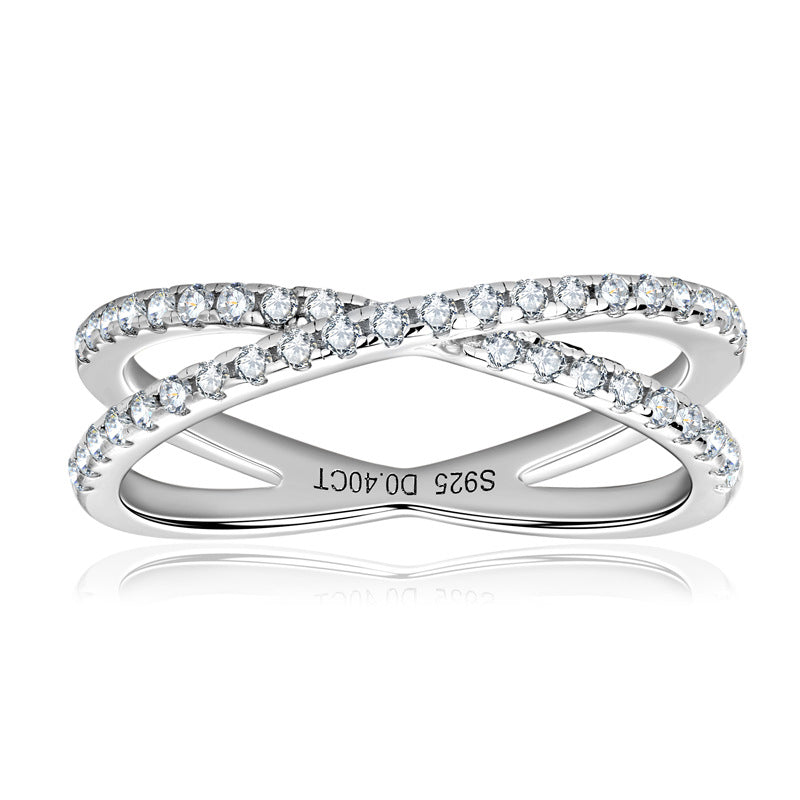 Criss Cross Pave Ring