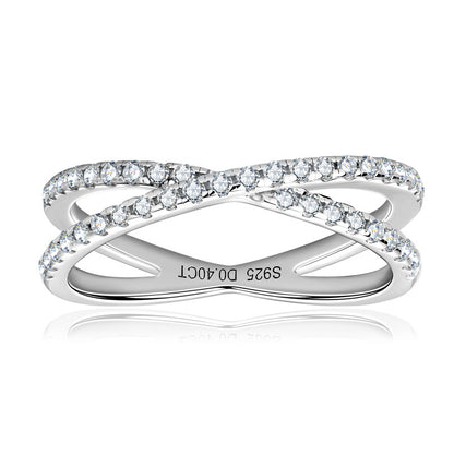 Criss Cross Pave Ring