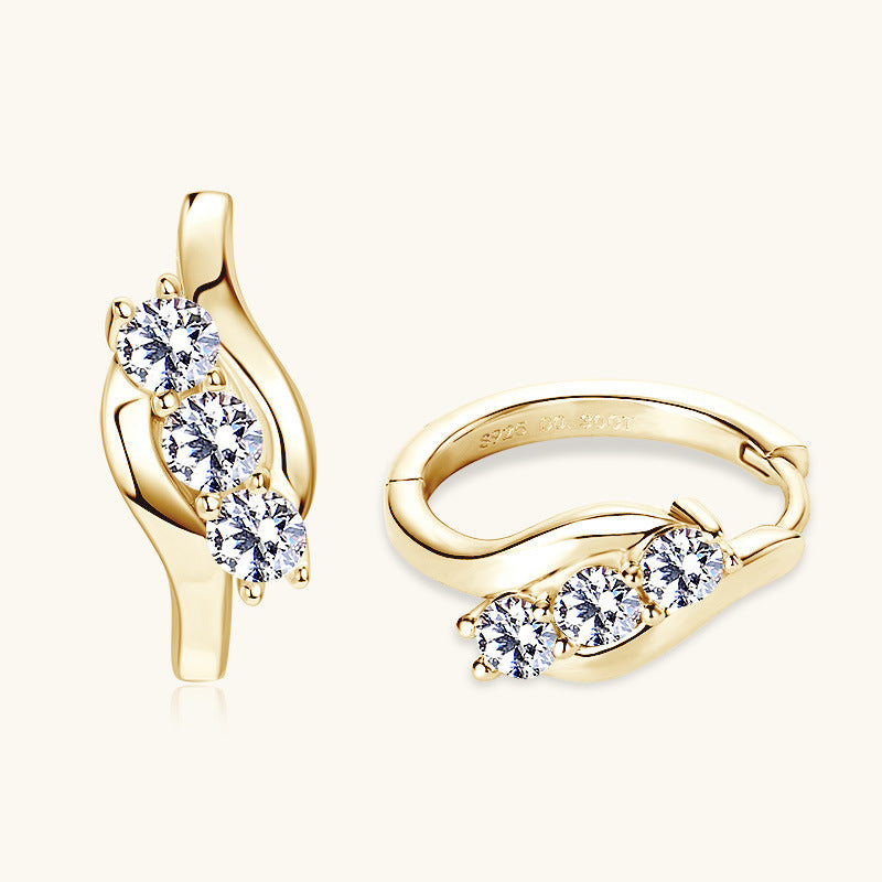 Moissanite Hoop Earrings