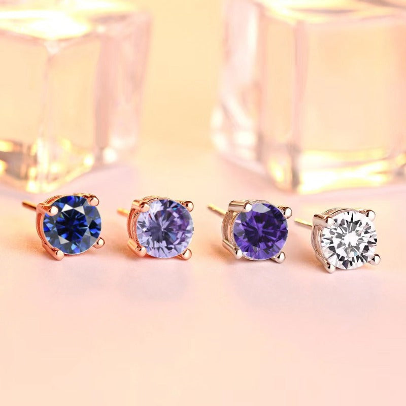 Cubic Zirconia CZ Stud Earrings for Women