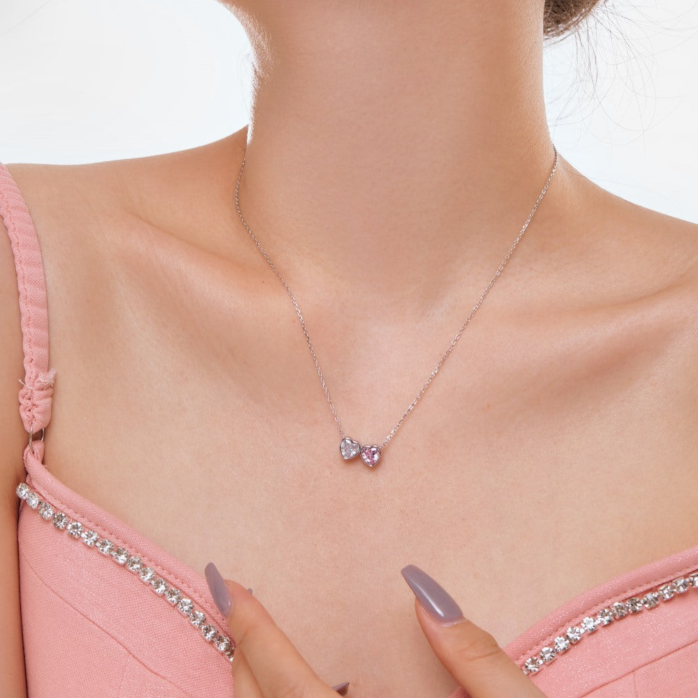 Elegant Double Heart Necklace