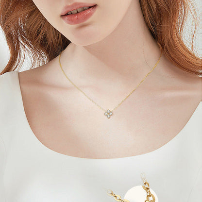 Handcrafted Look Moissanite Petal Necklace

