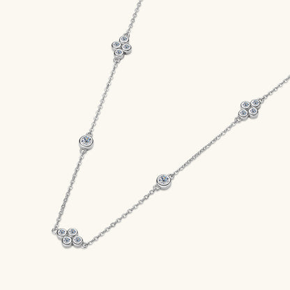 Stylish Moissanite By-The-Inch Silver Necklace

