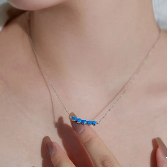 Divine Azure Bar Necklace

