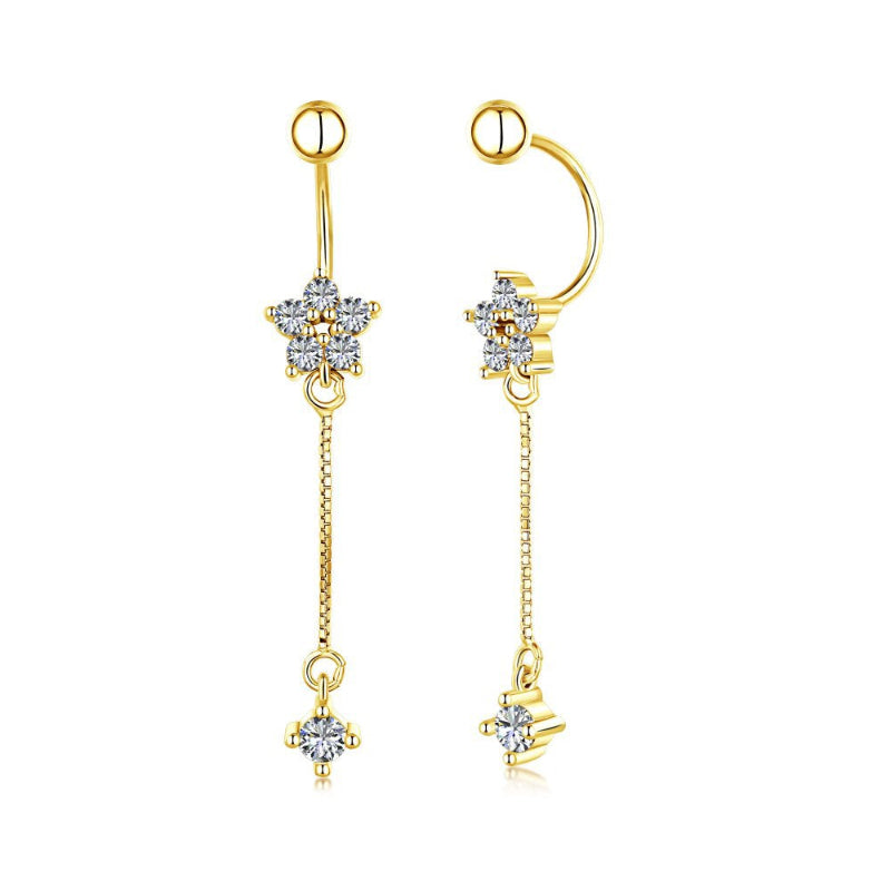 Shimmering Flower Dangle Earring

