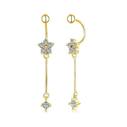 Shimmering Flower Dangle Earring

