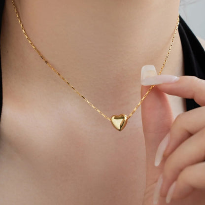 Modern Puffy Heart Necklace

