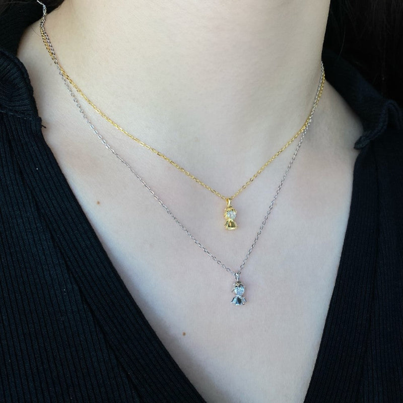 Gold & Crystal Child Necklace

