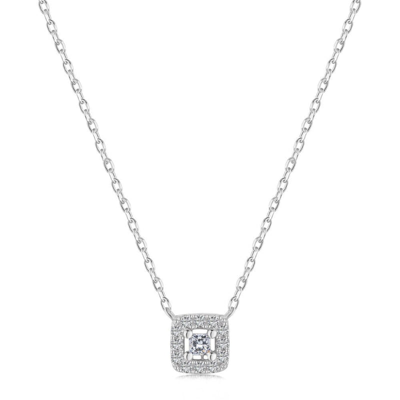 Feminine Pink Square Pendant

