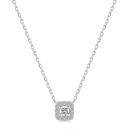 Feminine Pink Square Pendant

