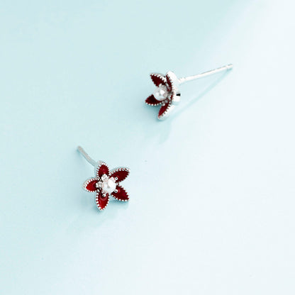 Delicate Floral Pearl Studs


