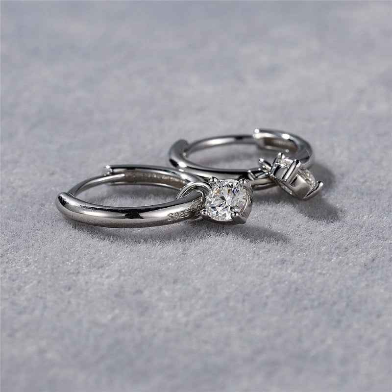 sparkling silver dangle hoop earrings – Elegant and Stylish Jewelry