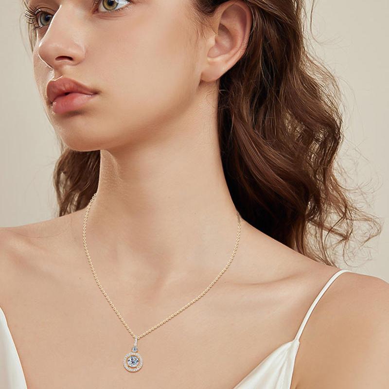 Premium 925 Silver Moissanite Statement Necklace

