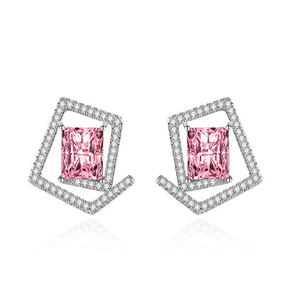 Elegant Pink Diamond Studs