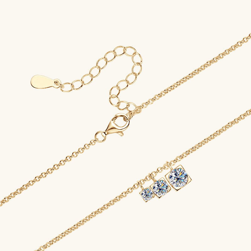 Dazzling Moissanite Vertical Drop Pendant

