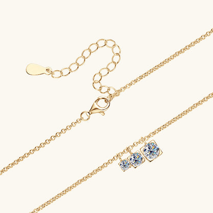 Dazzling Moissanite Vertical Drop Pendant

