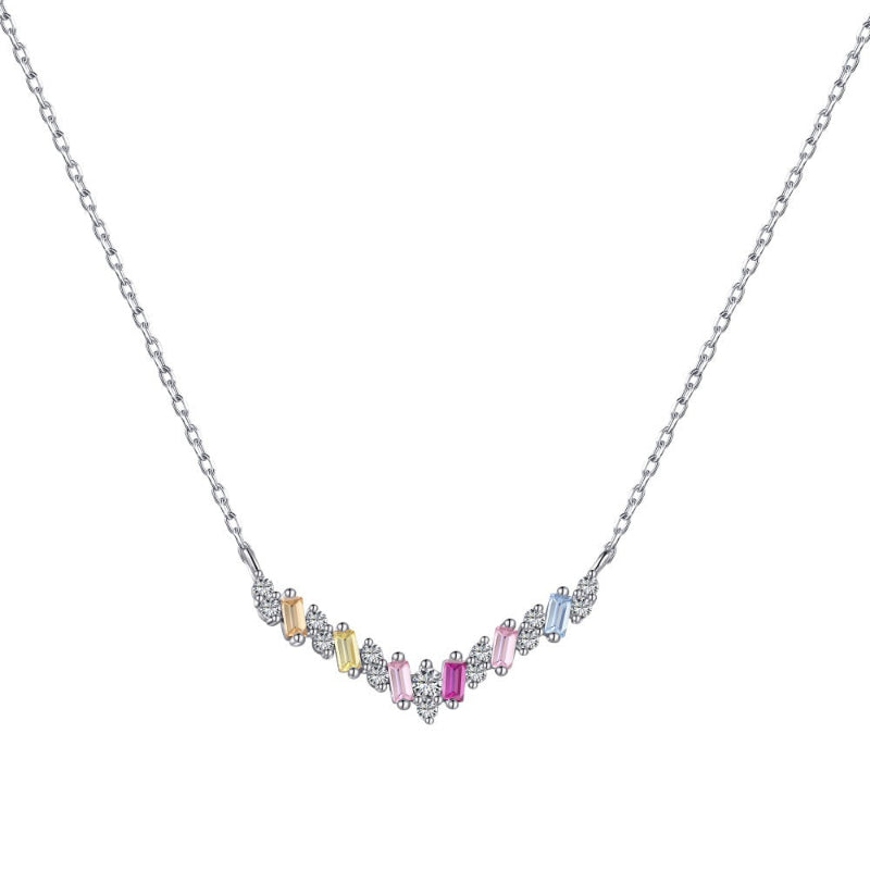 Playful Colorful Baguette Necklace


