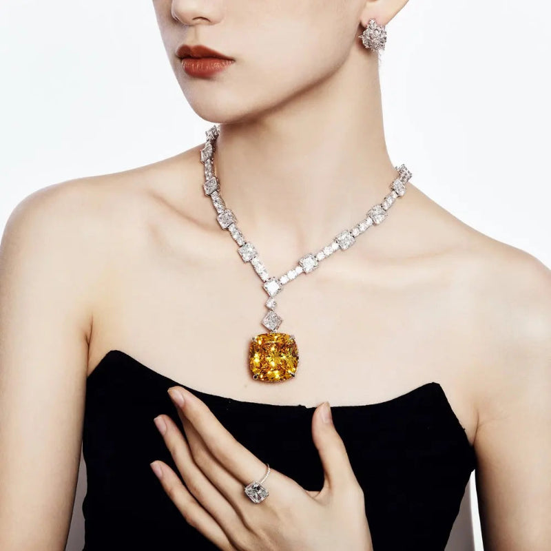 Gleaming Glamorous Square Pendant