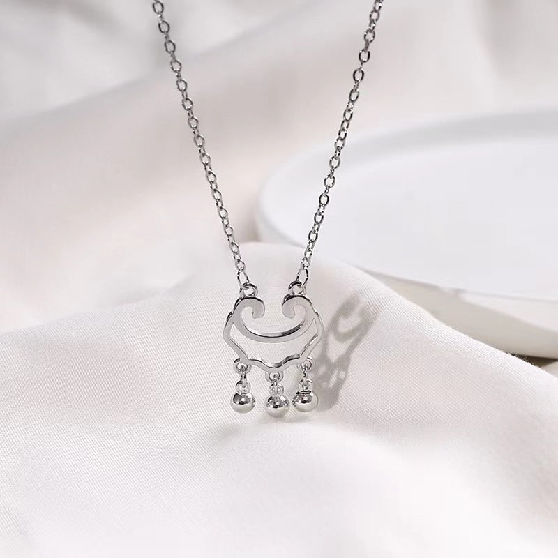 longevity lock necklace silver