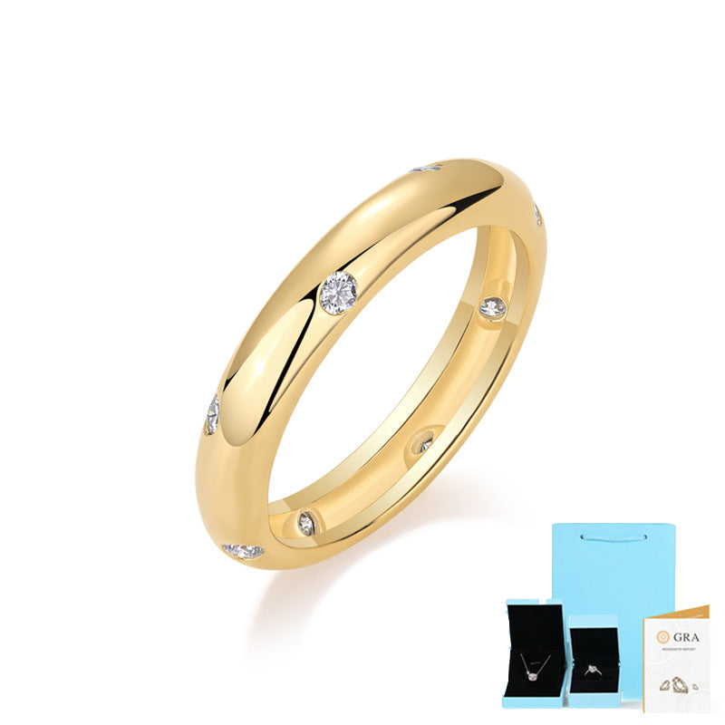 Unique Gold Moissanite Promise Ring

