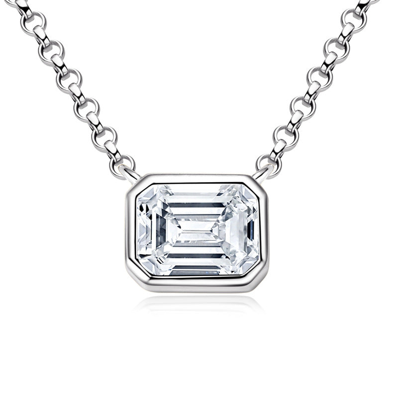 Minimalist Emerald-Cut Moissanite Jewelry

