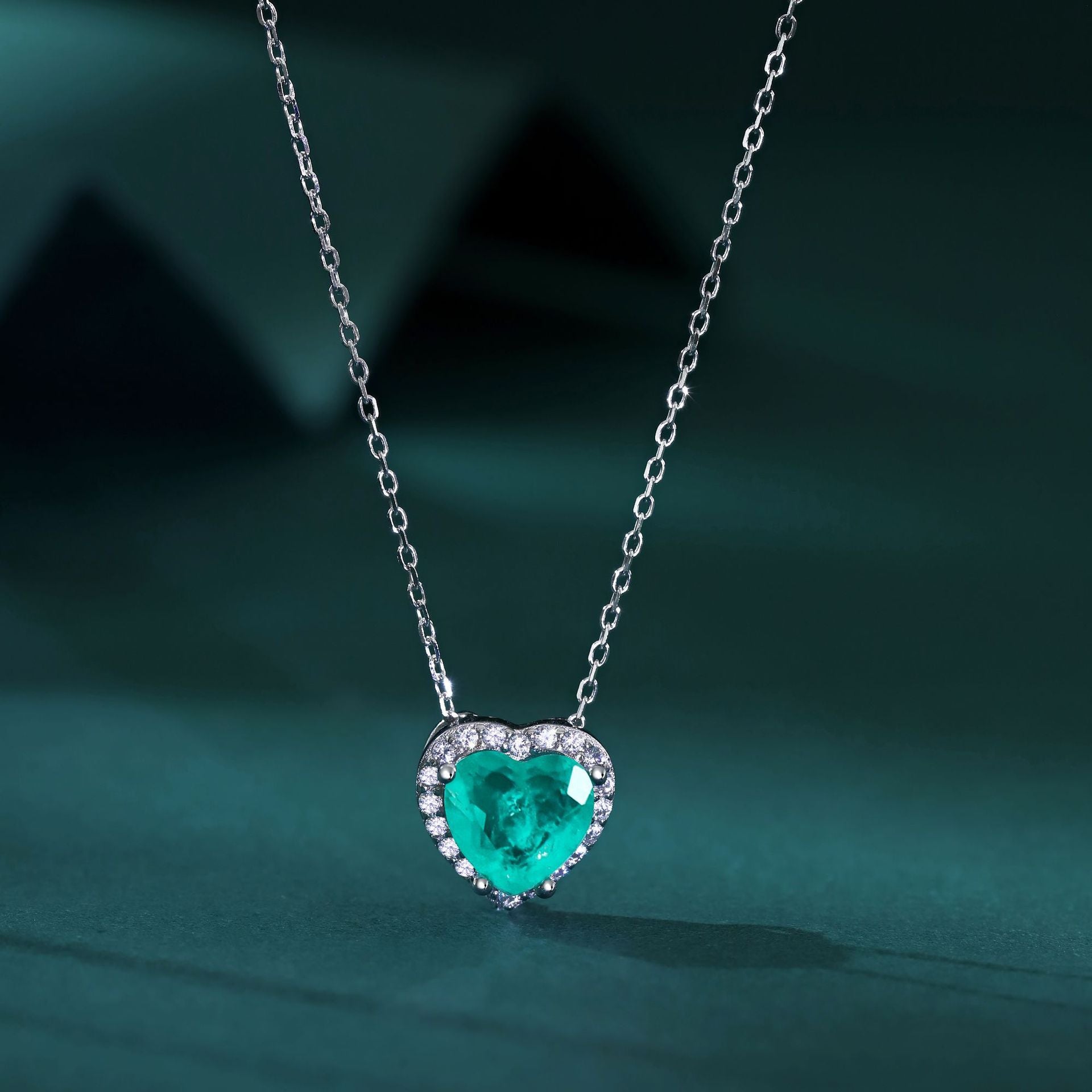 Modern Green Paraiba Necklace