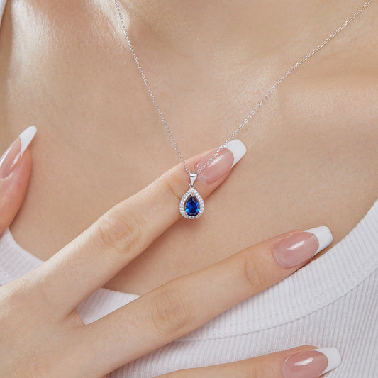 water drop diamond necklace