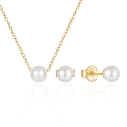 Dainty Pearl Solitaire Set