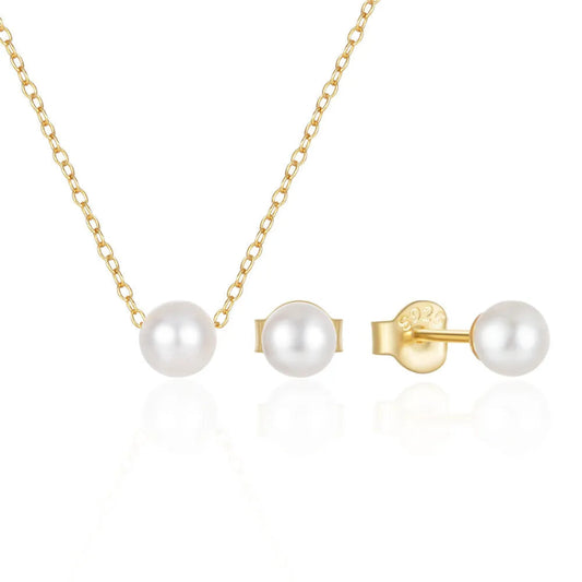 Dainty Pearl Solitaire Set