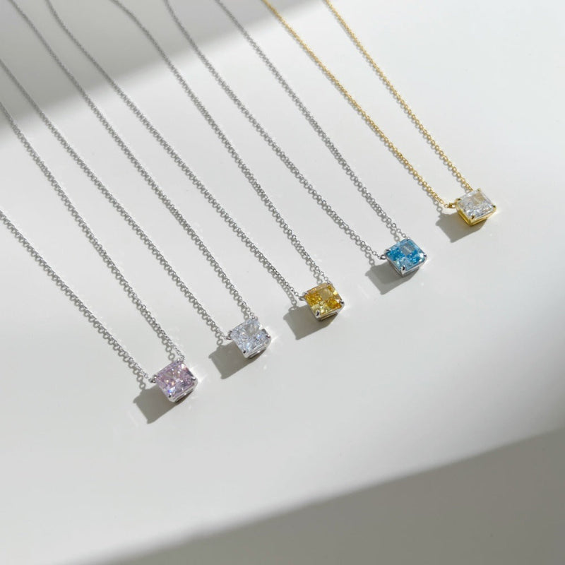 Elegant Square Zirconia Pendant