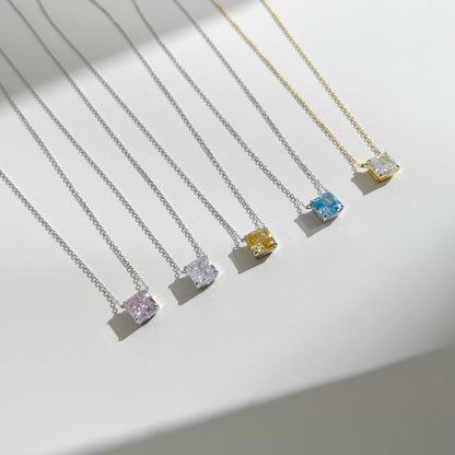 Elegant Square Zirconia Pendant
