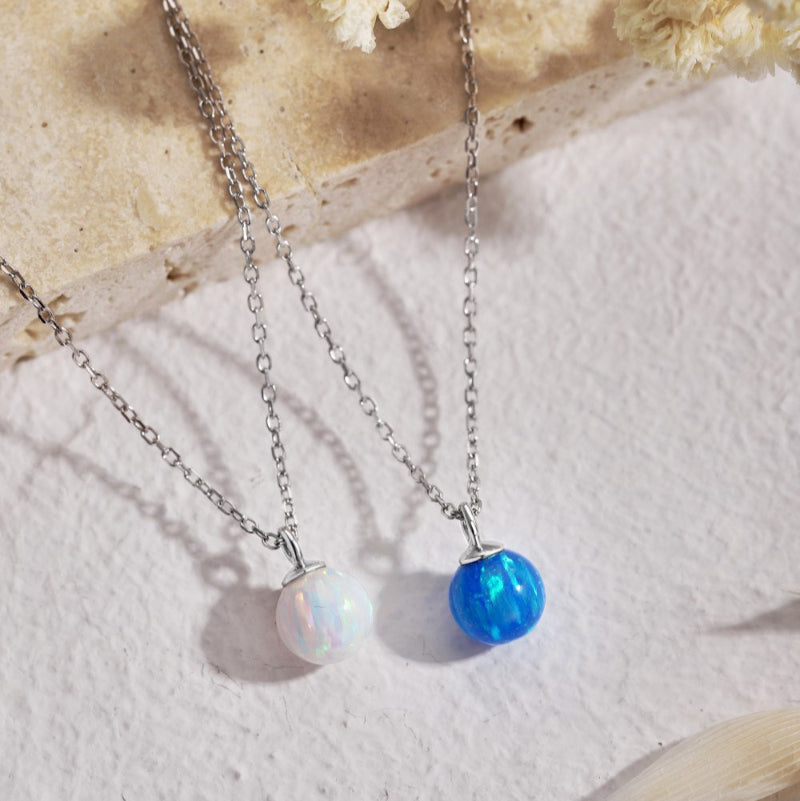 Subtle Sophistication Opal Chain Necklace