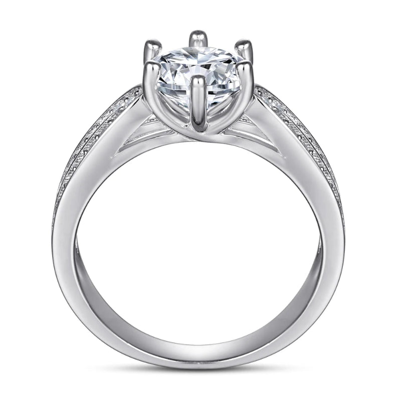Classic Solitaire with Accent Stones Ring

