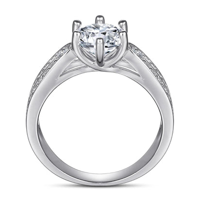 Classic Solitaire with Accent Stones Ring

