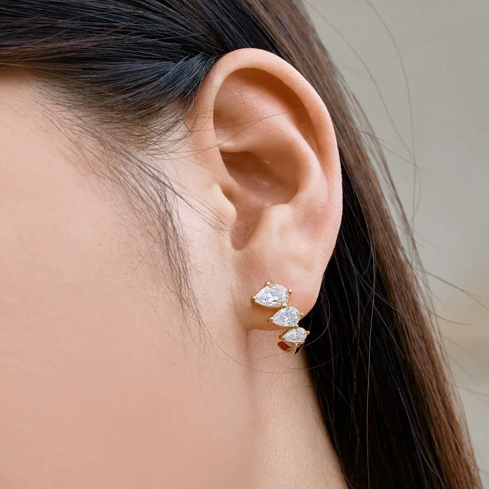 Classic Waterdrop Zirconia Earrings